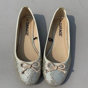 Gold Sparkling Ballet Flats